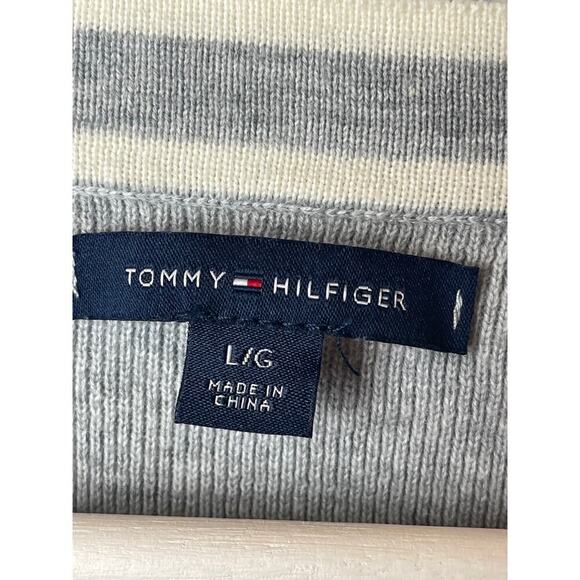 Tommy Hilfiger Grey V-Neck Knit Cardigan Sweater Women's Size L - Picture 3 of 5